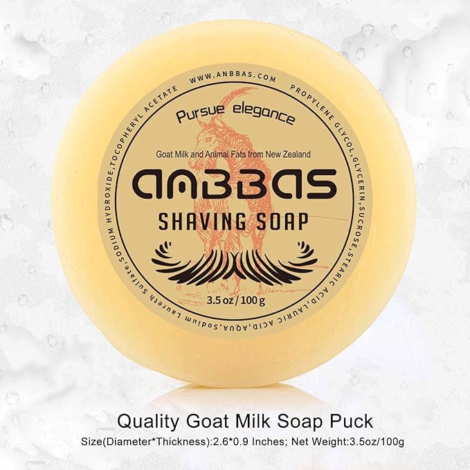 Anbbas Synthetic Badger Shaving Brush with Nylon Bristles,Melamine POP Mug for Lathering and 100g Shaving Soap for Men Close Shave,Women Girls Hair Removal