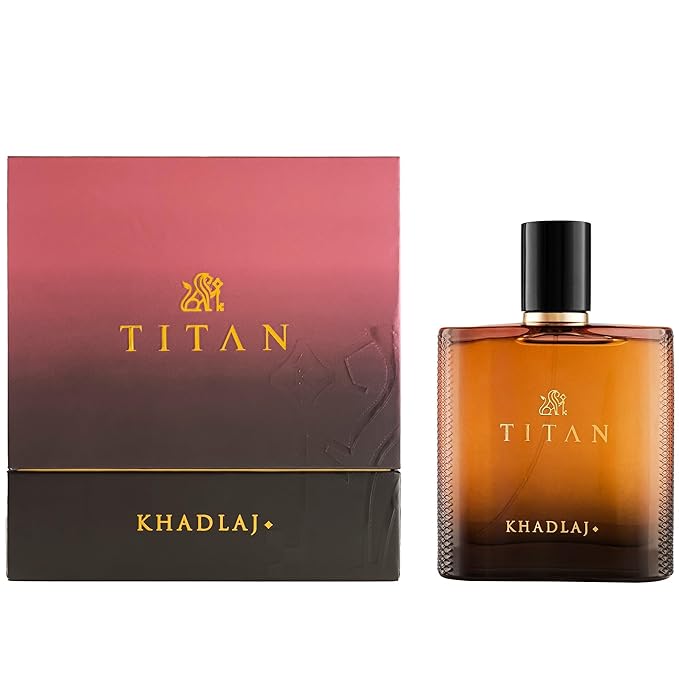 Khadlaj Titan – Citrus, Spicy, Aromatic, Amber – Eau de Parfum Spray Long-Lasting Fragrance for Men, 3.4 Ounce / 100 ml
