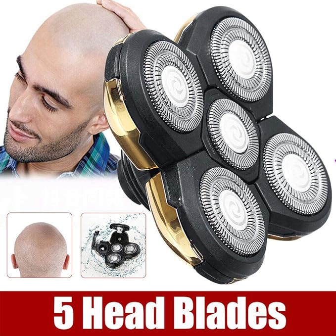 5 Head Shaver Replacement, Shaver Replacement Heads, Easy Install Electric Razor Replacement, Beard Cutter Replacement Blade