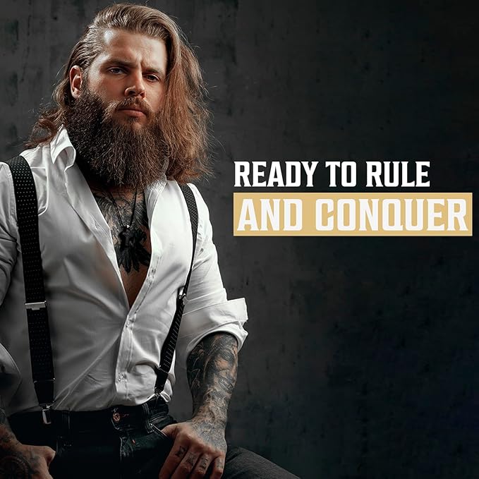 Viking Revolution Beard Wash and Beard Conditioner for Men with Argan Oil and Jojoba Oil - Beard Softener and Strengthener Beard Care Beard Shampoo and Conditioner with Beard Oil (5oz, Spiced Vanilla)