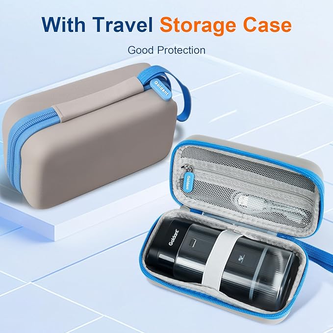 2026 New Portable Water Flosser for Teeth, 4 Modes & 4 Intensity Levels, Mini Small Design with Exquisite Travel Case, Removable Tank, IPX7 Waterproof, Cordless Dental Oral Irrigator (Black)