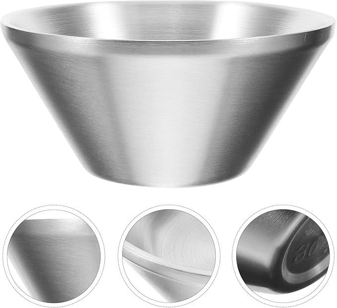 Beaupretty Men Shaving Soap Bowl 12x5.7cm Stainless Steel Reusable Shave Bowl for Beard Care and Shaving Supplies for Household Use