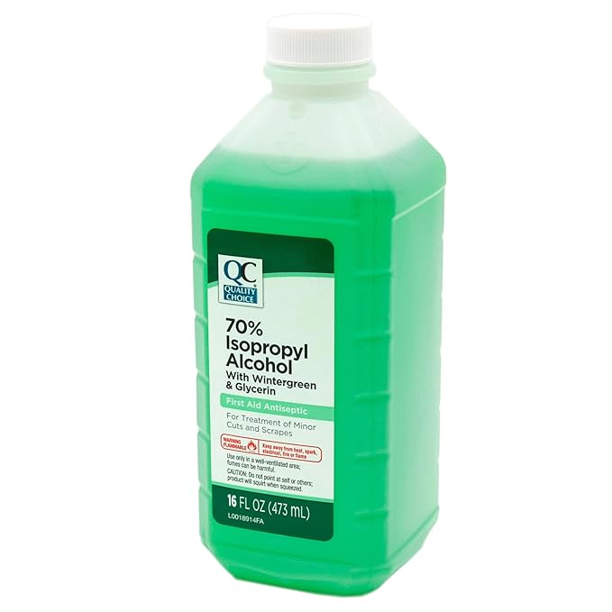 Quality Choice 70% Isopropyl Alcohol First Aid Antiseptic with Wintergreen & Glycerin, 16 FL OZ