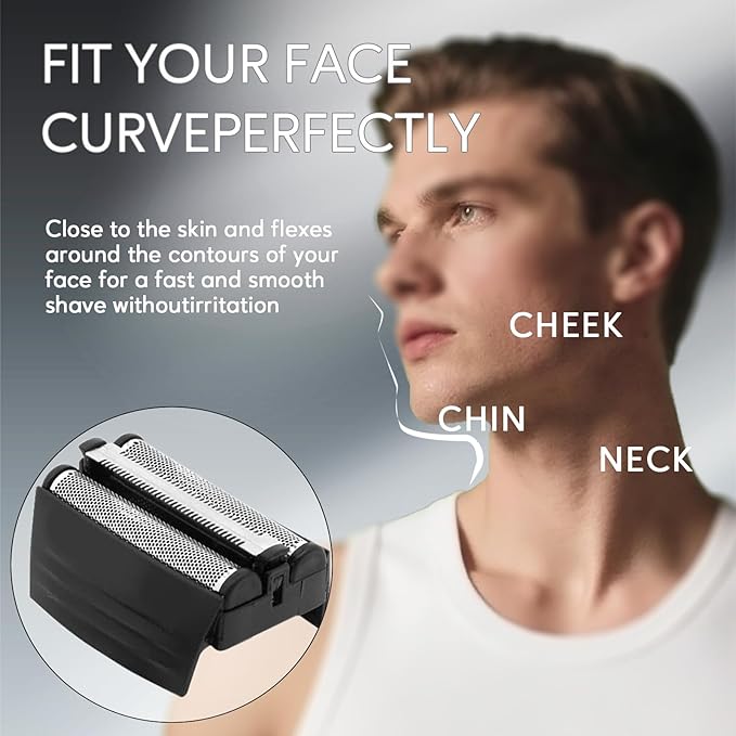 Replacement Shaver Foil Compatible with Remington Electric Shaver TITANIUM-X Flex & Pivot Foil and Cutter for F5800 & F7800, Replacement Heads Fit for Remington F4900, F5800 and F7800 (1 Pcs)