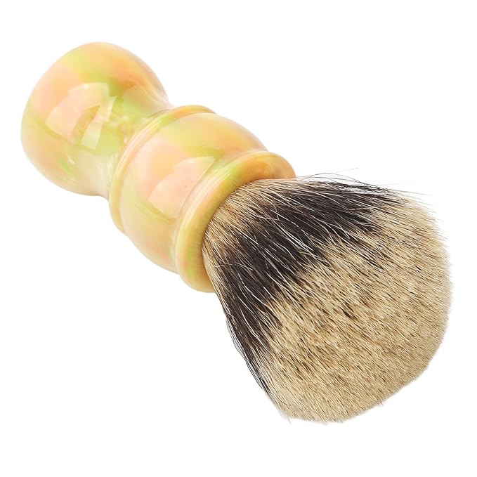 Synthetic Shaving Brush, Barber Beard Shaving Brush with Premium Resin Handle, Soft Synthetic Facial Hair Cleaning Brush for Home and Salon Use