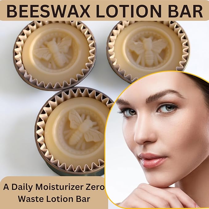 Beeswax Lotion Bar | Moisturizing & Deep Conditioning Skin Hydrated Lotion Bar | Lotions Bar for All Skin Types - All Natural Lotion's for All Ages - Mango Peach