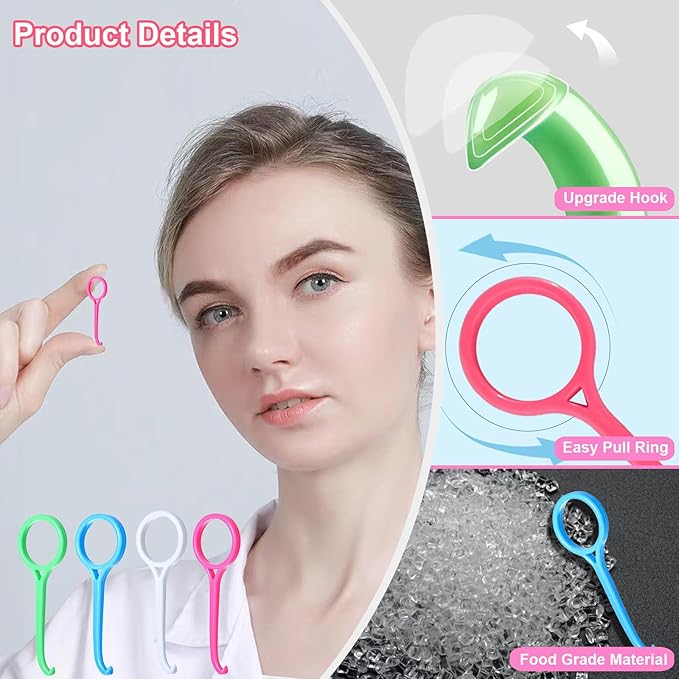 Aligner Removal Tool, Portable Clear Aligner Removal Tool for Invisalign Removable Retainers, Braces, Aligners Remove Hook Pull Tool (8PCS)