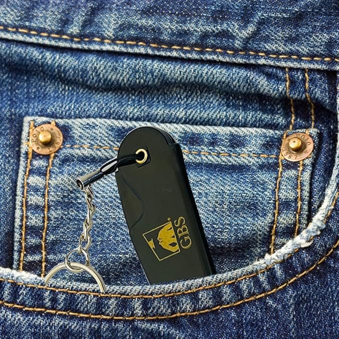 GENTS Folding Pocket Comb for Men - Travel Beard Mustache Hair Grooming Keychain Accessory Handmade