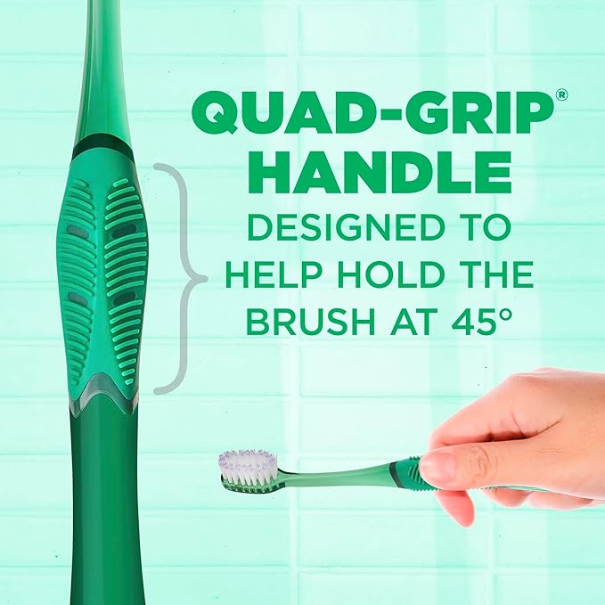 GUM Technique Deep Clean Toothbrush - Compact Soft - Soft Toothbrushes for Adults with Sensitive Gums - Extra Fine Bristles, 1ct (12pk)
