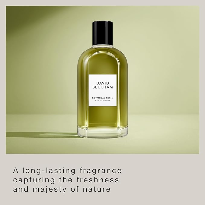 David Beckham Collection Botanical Resin Eau de Parfum 3.3 fl oz (Pack of 1), Notes of Grapefruit, Ginger, and Sandalwood, Men's Fragrance, Long Lasting, Everyday Fragrance, Travel Size