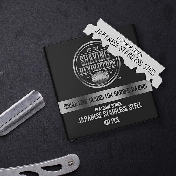 Barber Single Edge Razor Blades - 100 Count Stainless Steel