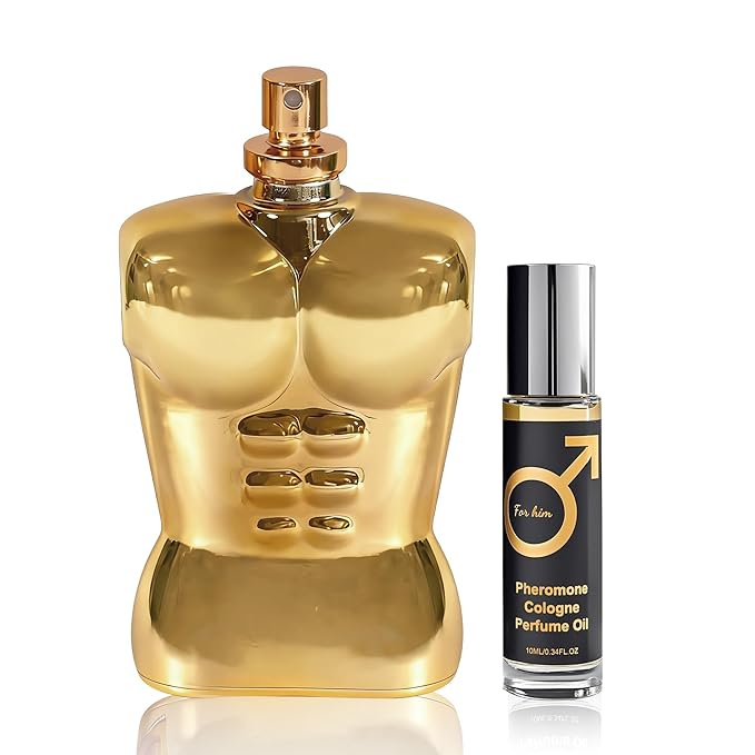 Sean Gold Eau de Parfum for Men, Modern Woody Fresh Masculine Fragrance, Long Lasting Cologne Spray, 3.4 Fl Oz&Pheromone Parfum