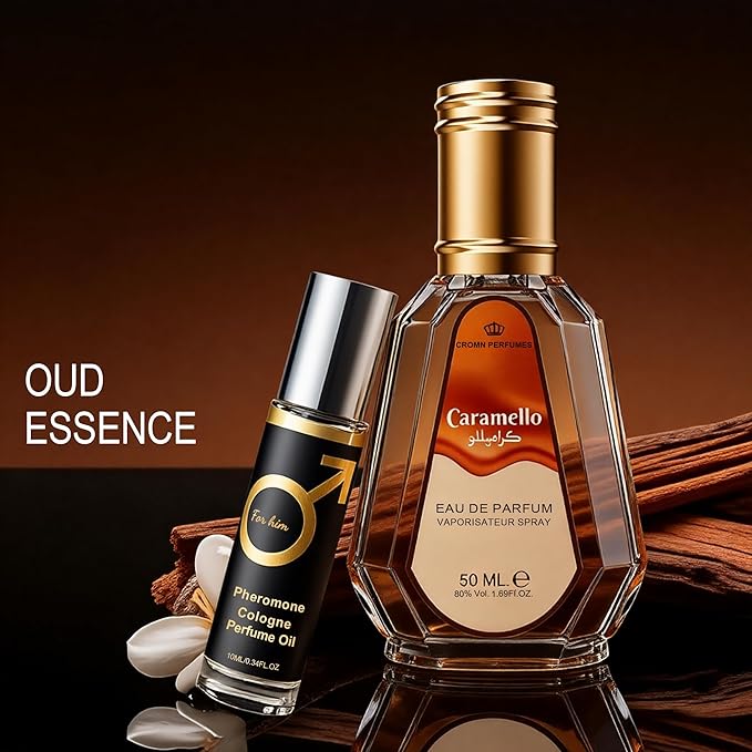 Men’s Eau de Parfum, Sweet Gourmand Cologne for Men with Pistachio, Almond & Vanilla Notes, Long Lasting Fragrance Pheromone