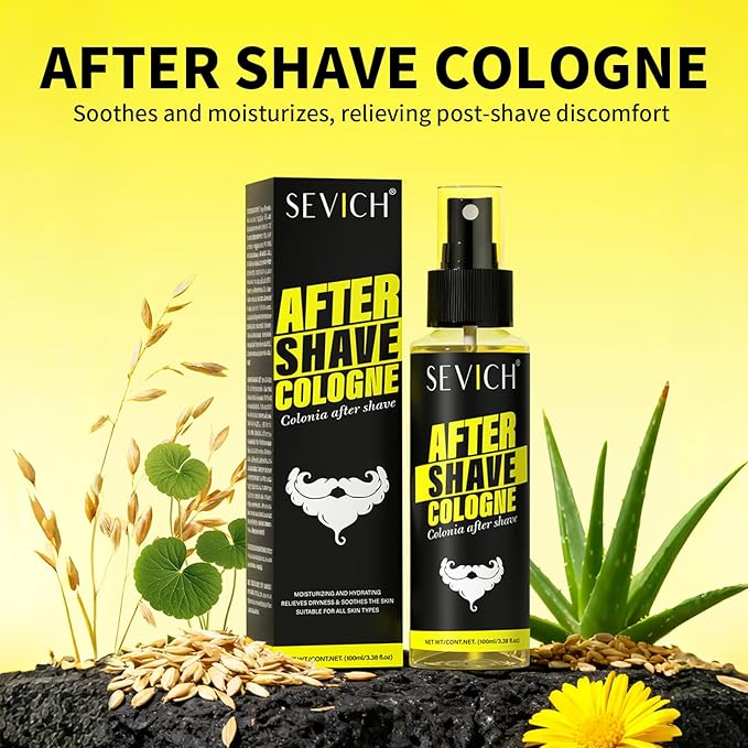 SEVICH Aftershave for Men,Soothing Spray with Aloe Vera & Oat Extract,Refreshing Scent,Relieves Razor Burn & Irritation,100ml