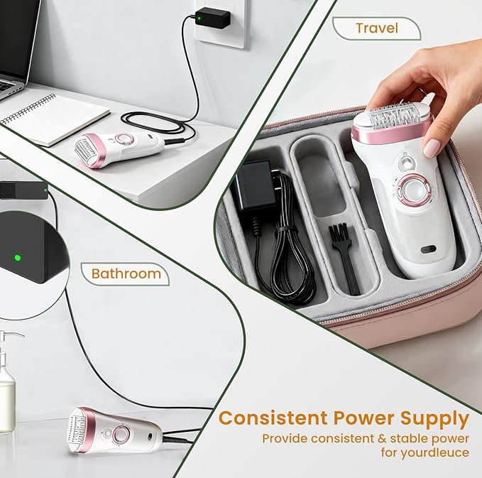 Newding Charger Cord Compatible with Braun Shaver Series 9 Pro 8 7 6 5 3, S9 S8 S7 S6 S5 S3 310s 3040s 5150cs 6120s 720s 7177cc 7185cc 8567cc 9597cc PL5137 IPL7219 SES9-030 SE7-041 SE5-011 12V 400mA