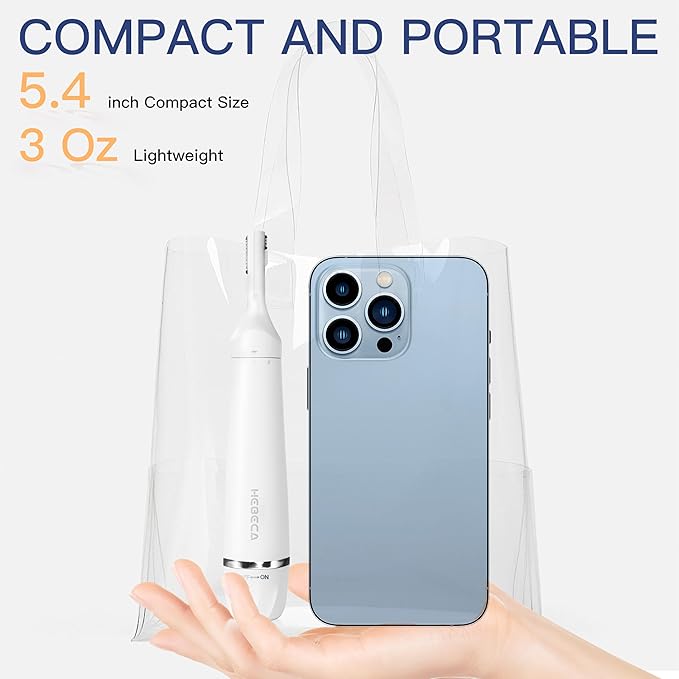 Nose Hair Trimmer for Women Men - Electric Ear and Nose Hair Trimmer - 2 in 1 Facial Hair Remover Portable for Painless Face Eyebrow Trimmering Waterproof (Pearl White 2in1)
