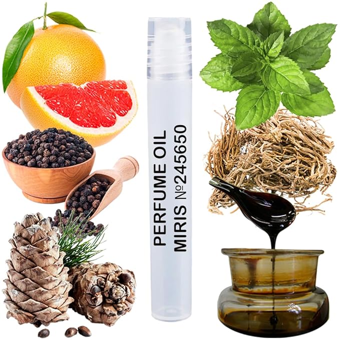MIRIS No. 245650, Inspired by Red Vetyver, Long-Lasting Perfume Oil for Men Roll-On, Rollerball 0.34 Fl Oz / 10 ml