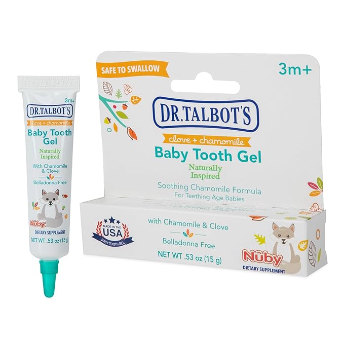 Dr. Talbot's Baby Tooth Gel for Sore Gums, Naturally Inspired, .53 Oz, Benzocaine Free, Belladonna Free