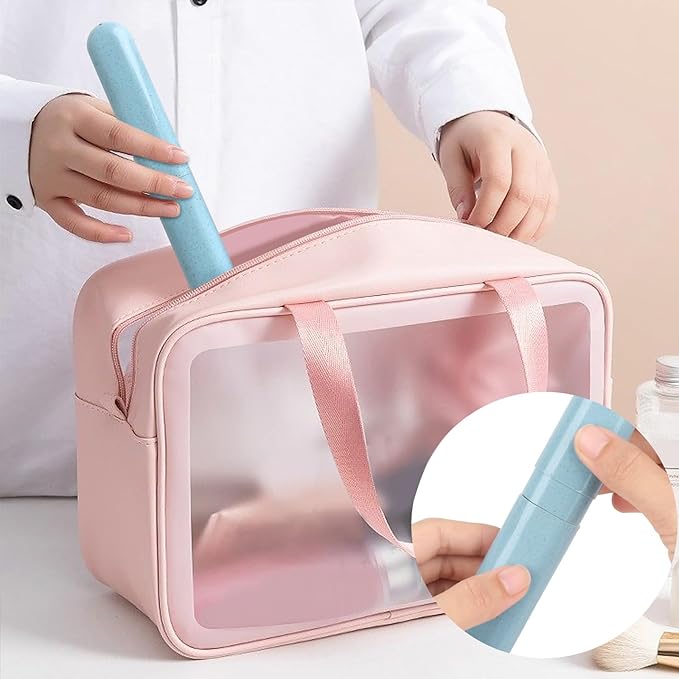 Hooqict 4 Pack Travel Toothbrush Case Portable Travel Toothbrush Holder Plastic Toothbrush Container Protector Cover for Traveling, Camping, Home, School, Business