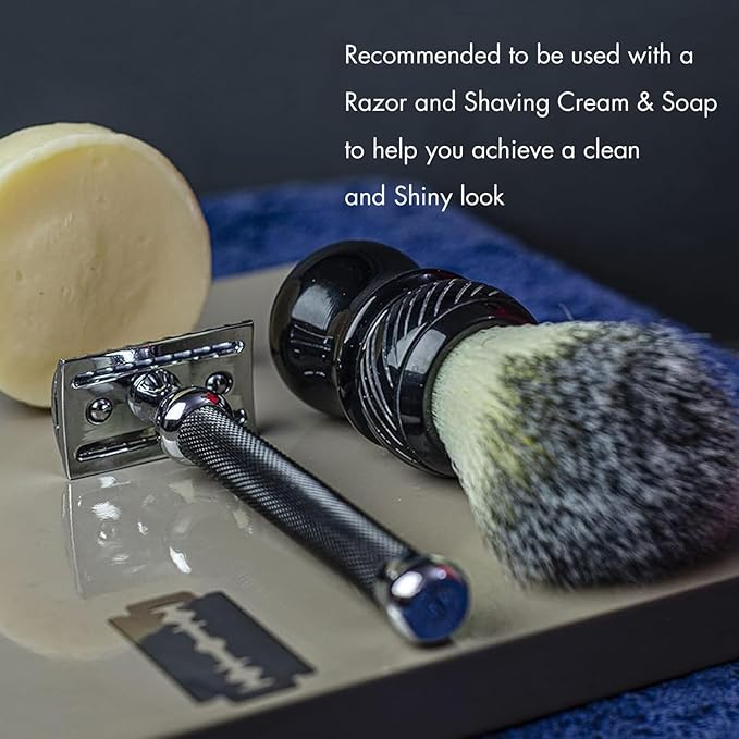 Synthetic Shaving Brush – 24mm Knot Soft Bristle Shaving Brush Men, Black Tuxedo Handle, Effortless Lathering, Ideal for All Skin Types & Daily Use