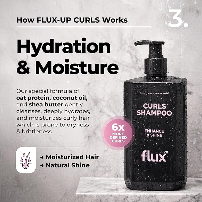 Curly Hair Shampoo & Conditioner Set – Hydrating Curl Shampoo & Conditioner for Curly & Wavy Hair for Women & Men – Sulfate-Free Frizz Control & Moisture for Defined, Softer Curls – 8 fl oz