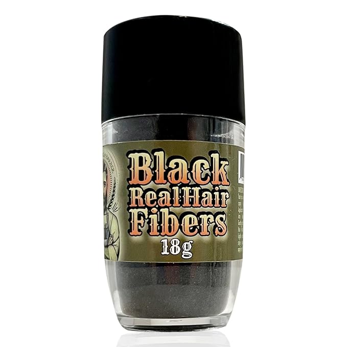 I LOVE BEING A BARBER - Black Real Hair Fibers for Thinning Hair - 100% Natural Texture, Non Synthetic Hair Fibers - Bald Spot Cover Up and Enhancement for Men & Women