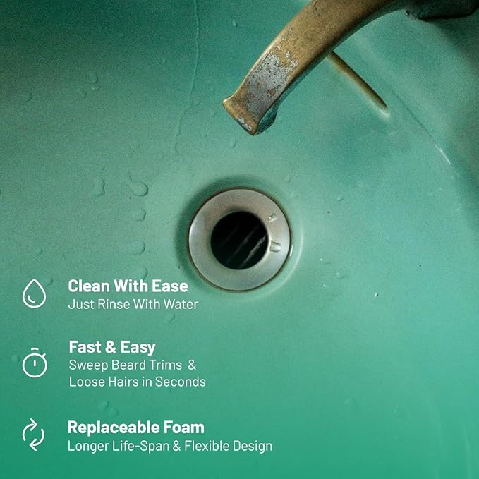 Mat's Beard Bar Ultimate v3.0 - Clean Up Beard Trimmings from Sinks and Countertops After Shaving - Best Gifts For Men