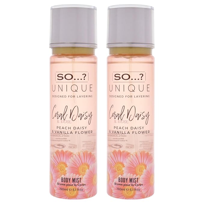 Unique Body Mist - Coral Daisy by So…? for Women - 5.1 oz Body Mist - Pack of 2