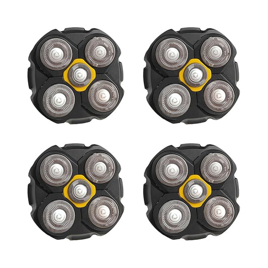 Replacement Heads Compatible with Microtouch Titanium Electric Head Shaver, Titanium Razor Replacement Blades For Micro touch Head Shaver, Hypoallergenic Hair Clippers Blades For Bald Men - 4 Pack