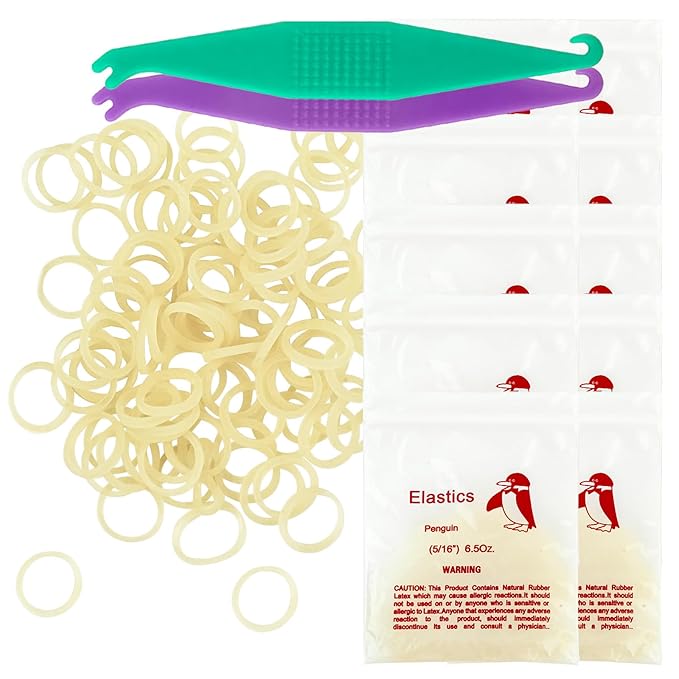 Orthodontic Rubber Bands for Braces 5/16'' Heavy 6.5 oz, 1000 Pcs Dental Intraoral Elastic Bands