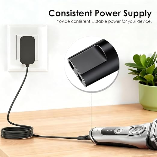 12V Charger Fit for Braun Shaver Series 9 pro 7 5 3 1, 310s 3040s 9577cc 9517s 7085cc Charging Cord Replacement for Braun S3 S5 S7 S9 Electric Razor Shaver Trimmer Power Adapter Charging Cable Cord