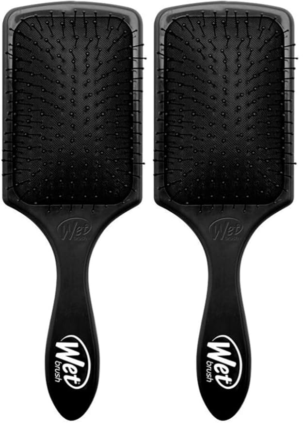 Wet Brush Paddle Detangler Brush, Black (Pack of 2)