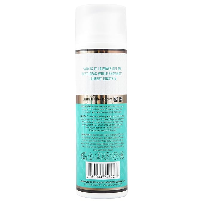 Uplift Provisions Clear Shaving Gel for Men & Women - Infused with Plant Extracts for an Ultra-Smooth Shave, Leaving Skin Hydrated, Velvety Soft, and Free from Redness and Irritation, 5 oz.