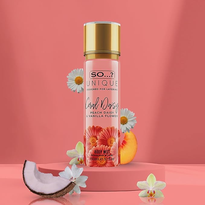 Unique Body Mist - Coral Daisy by So…? for Women - 5.1 oz Body Mist - Pack of 3