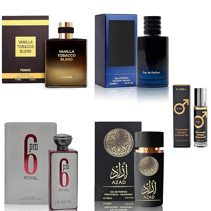 Men's Cologne Gift Set - Variety Pack of 4 Long Lasting Fragrances with 10ml Pheromone Cologne for Men Kit EDP/EDT (Combo E)