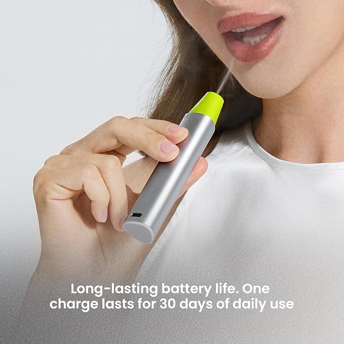 ZDEER Fresh Smart Electric Oral Spray for Oral Care – Probiotic Breath Spray Freshener for Bad Breath with 3 Refill Flavors – Portable Rechargeable Travel Size Mouth Spray for Adults & Daily Use