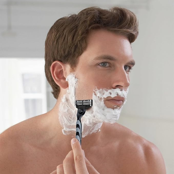 Replace Handle Compatible with Gillette Mach3 Razors for Men, Comfort Glide Razor Handle Non-Slip Ergonomic Handles, Only The Gamepad (1 Pack Black)