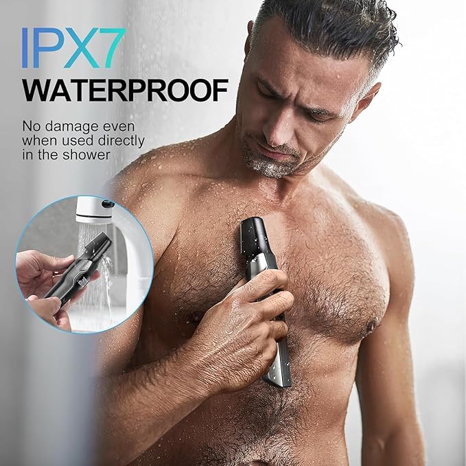 Beard Trimmer for Men - 14 in 1 Professional Mens Grooming Kits, Hair Clippers with Dual-Speed Motor for Beard Head Body Face Nose Ear Mustache Trimmer IPX7 Level LED Display 210 Min Electric Razor