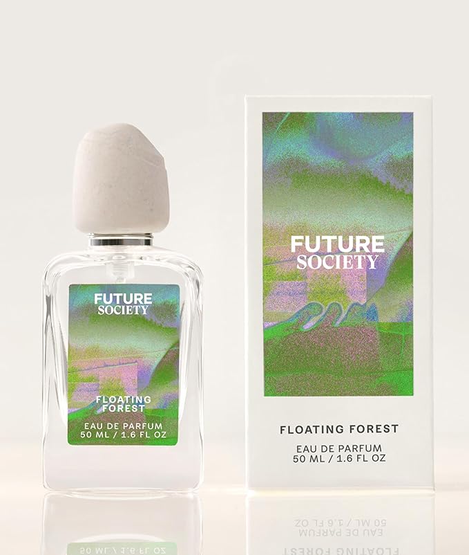 Future Society Floating Forest Perfume - Rich Aquatic Floral Eau de Parfum with Notes of Bergamot, Freesia, Rose & Mask - Luxury Perfume Inspired by Rainforests - Modern Unisex Fragrance - 50ml