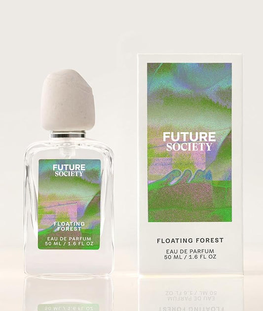 Future Society Floating Forest Perfume - Rich Aquatic Floral Eau de Parfum with Notes of Bergamot, Freesia, Rose & Mask - Luxury Perfume Inspired by Rainforests - Modern Unisex Fragrance - 50ml