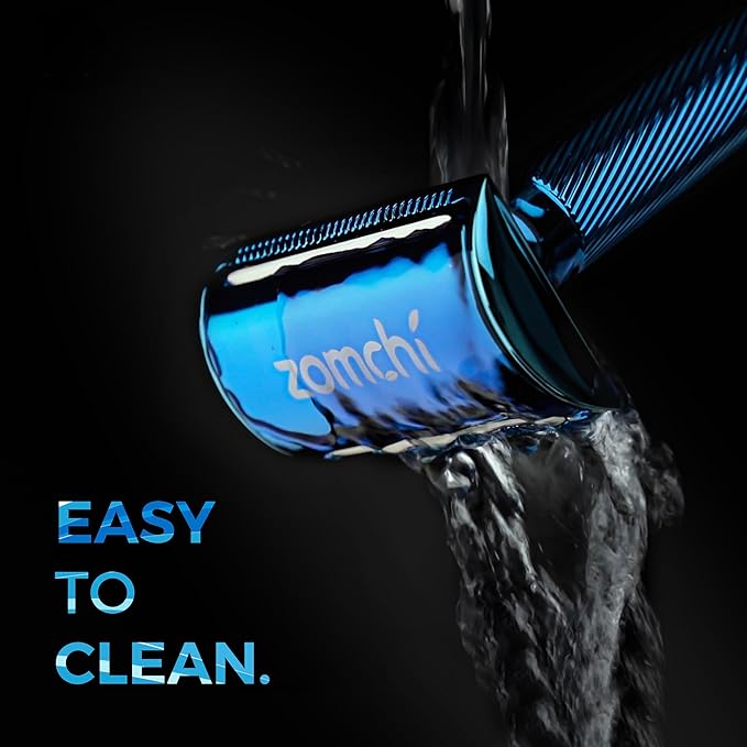 ZOMCHI Double Edge Safety Razor for Men & Women, [New Version 2.0 ] Metal Razor with 10 Double Edge Safety Razor Blades, Single Blade Razor – Noble Blue