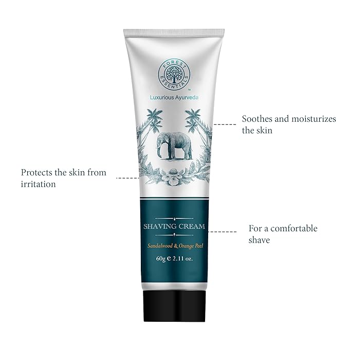 Forest Essentials Shaving Cream Sandalwood & Orange Peel 60g