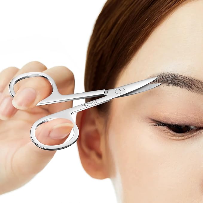 5-Piece Set of Facial Hair Small Trimmer Scissors For Men's and Women's Hair is suitable,Eyebrow, Nose Hair, Mustache, Beard, Eyelashes