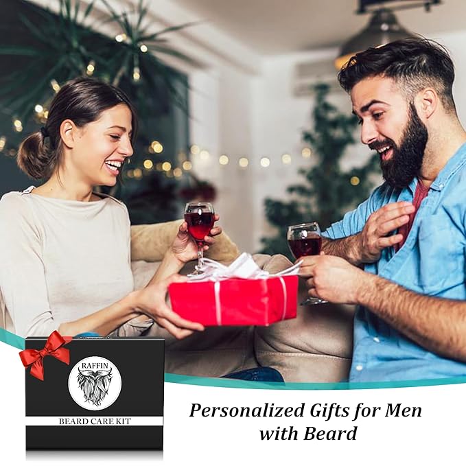Birthday Gifts for Men - Beard Kit w/Beard Oil & Balm, Beard Brush & Comb, Beard Wash/Shampoo for Men's Self-care, Anniversary | Birthday Gifts for Him Husband Boyfriend Dad Son Friend Brother