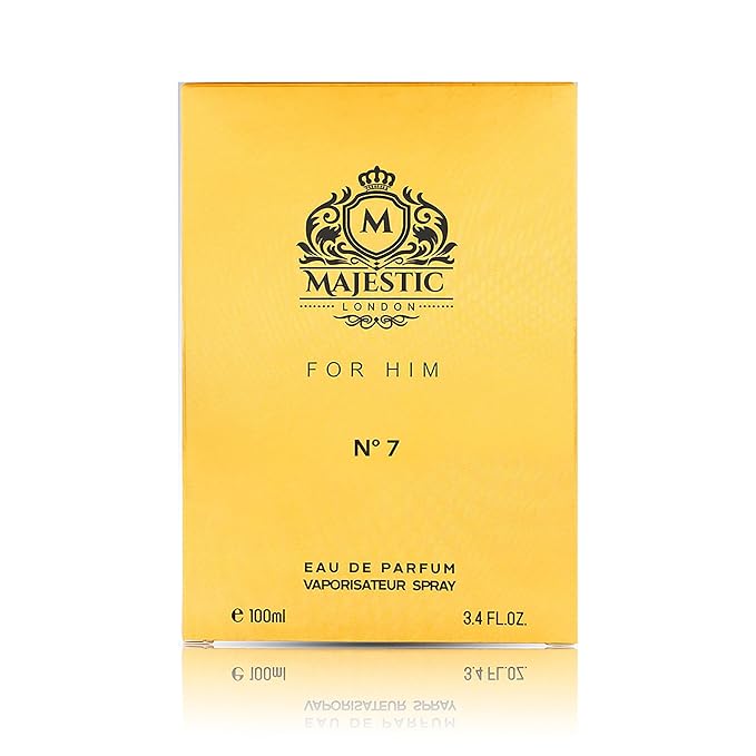 Majestic for Him No7 - Perfume for Men - Bold Spicy Cologne for Men with Bergamot and Tonka Bean - Long Lasting Citrus Perfume - 3.4 oz.