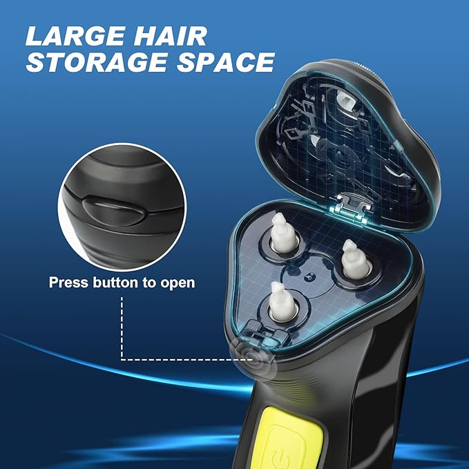BlueFire Head Shaver for Bald Men, Corded 3D Electric Rotary Shavers with Pop-up Trimmer,Bald Head Close Shaver for Men, Rotary Shaver Electric Dry Shave