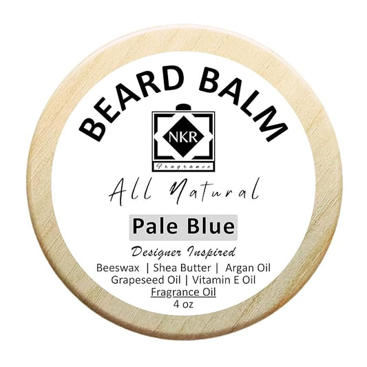 Beard Balm | Strengthens & Softens Beards & Mustaches | Beard Wax for Men | Natural Ingredients | Pale Blue - Designer Cologne Inspired