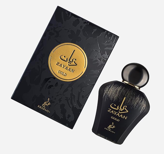 Khadlaj Zayaan Gold – Spicy, Fruity, Aromatic, Amber – Eau de Parfum Spray Long-Lasting Fragrance for Men, 3.4 Ounce / 100 ml