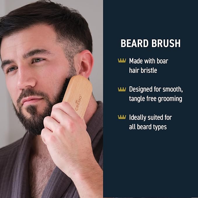 Cremo Palo Santo 2n1 Beard Wash & Softener + Deep Conditioner + Oil + Brush and Shear Set for A Full Beard Regimen