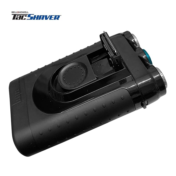 Bell+Howell Tacshaver 3D Rechargeable Rotary Shaver for Men with Pop-up Trimmer for Sideburns, Moustache and Beard, Waterproof, Portable, and Cordless Electric Razor As Seen On TV (Deluxe)